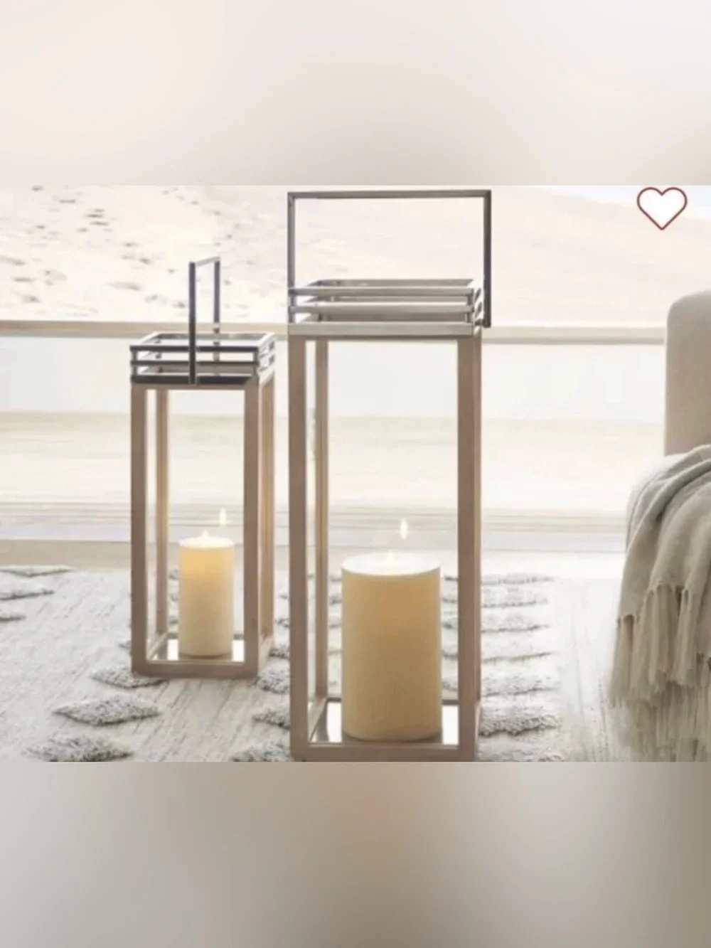 Pottery Barn Premium Flicker Flameless Wax Pillar  ( 3” x 6” )
